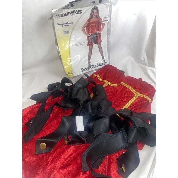 SEXY GLADIATOR SPARTAN WARRIOR ADULT HALLOWEEN COSTUME WOMEN SIZE MEDIUM Velvet - Picture 2 of 8